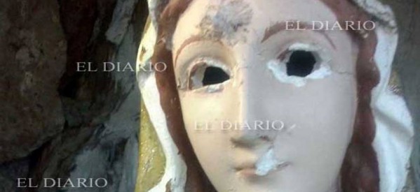 Dañan imagen de la Virgen en Chihuahua México Dañan imagen de la Virgen en Chihuahua México
