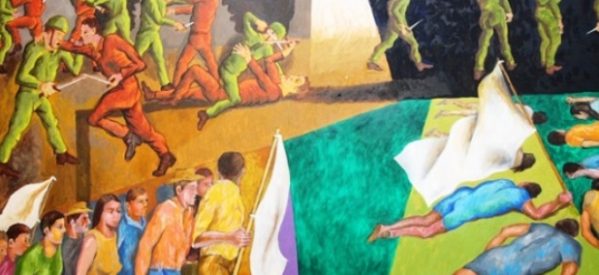 Inauguran mural de mártires jesuitas de El Salvador