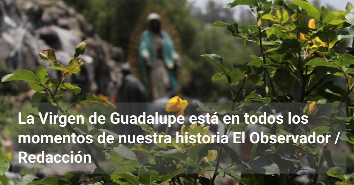 La Virgen de Guadalupe está en todos los momentos de nuestra historia ...
