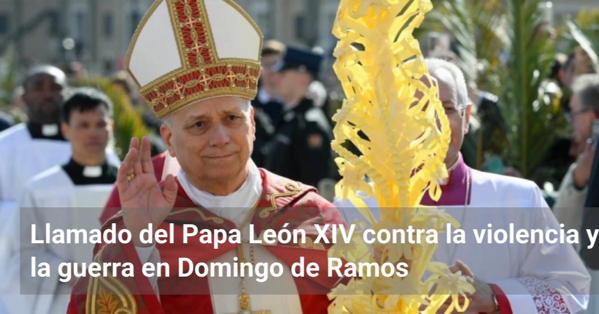 Llamado del Papa León XIV contra la violencia y la guerra en Domingo de ...