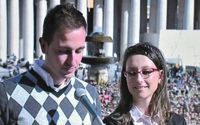 «La alegría del sí para siempre»: encuentro de novios en torno al Papa