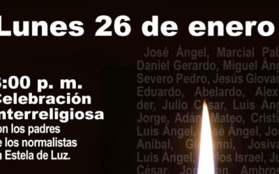 Convocan a celebración ecuménica por la justicia, en solidaridad con familiares de normalistas desaparecidos