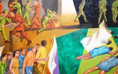 Inauguran mural de mártires jesuitas de El Salvador