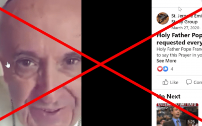 La oración del Papa Francisco contra las vacunas es falsa