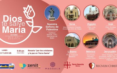 Invitan a rezar el Rosario por los Cristianos  y la Paz en Tierra Santa