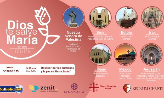 Invitan a rezar el Rosario por los Cristianos  y la Paz en Tierra Santa