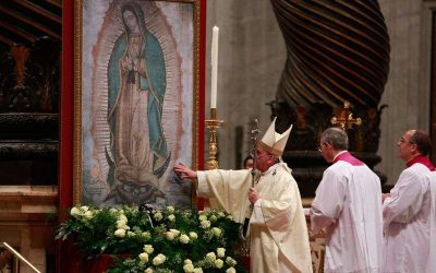 12 de diciembre en el Vaticano con la Virgen de Guadalupe, en torno al Papa, con una consagración continental
