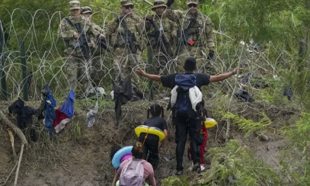 En aguas del Río Bravo