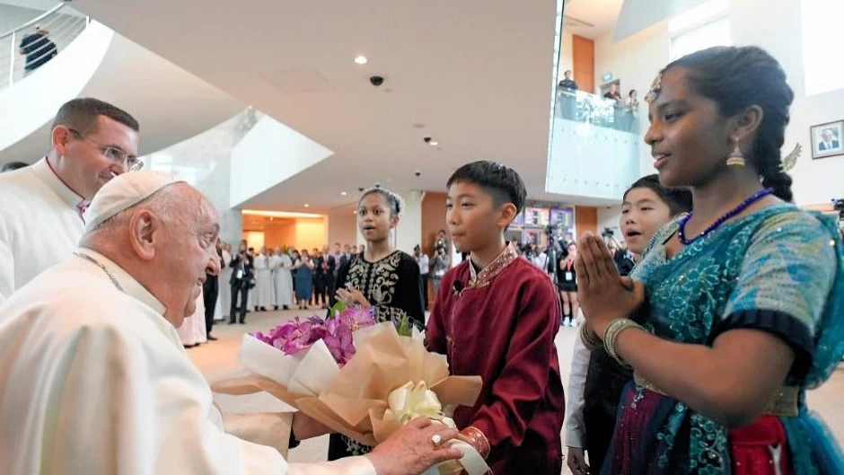 El Papa llegó a Singapur, la última etapa de su 45º Viaje Apostólico