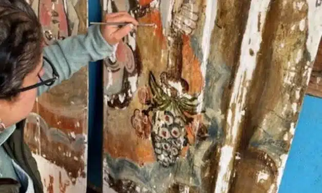 Restauración de retablos revela colorida iconografía del siglo XVI
