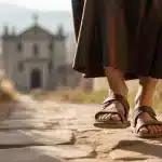 caminando pies franciscano templo