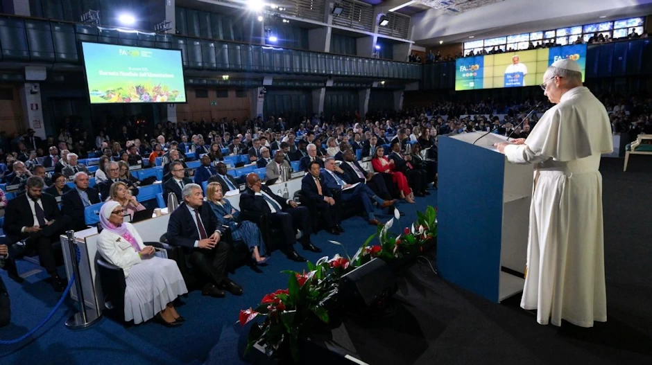 León XIV pide erradicar el hambre y denuncia las desigualdades en su visita a la FAO