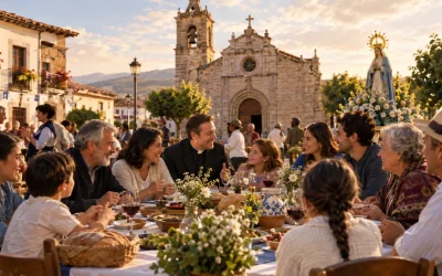 Hogar de fiesta en la tierra y hogar de fiesta en el cielo